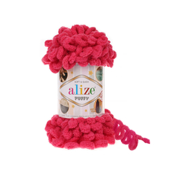 Пуффи (Puffy) пряжа Alize 100%микрополиэстер 5х100г/9,2 м 149 фуксия
