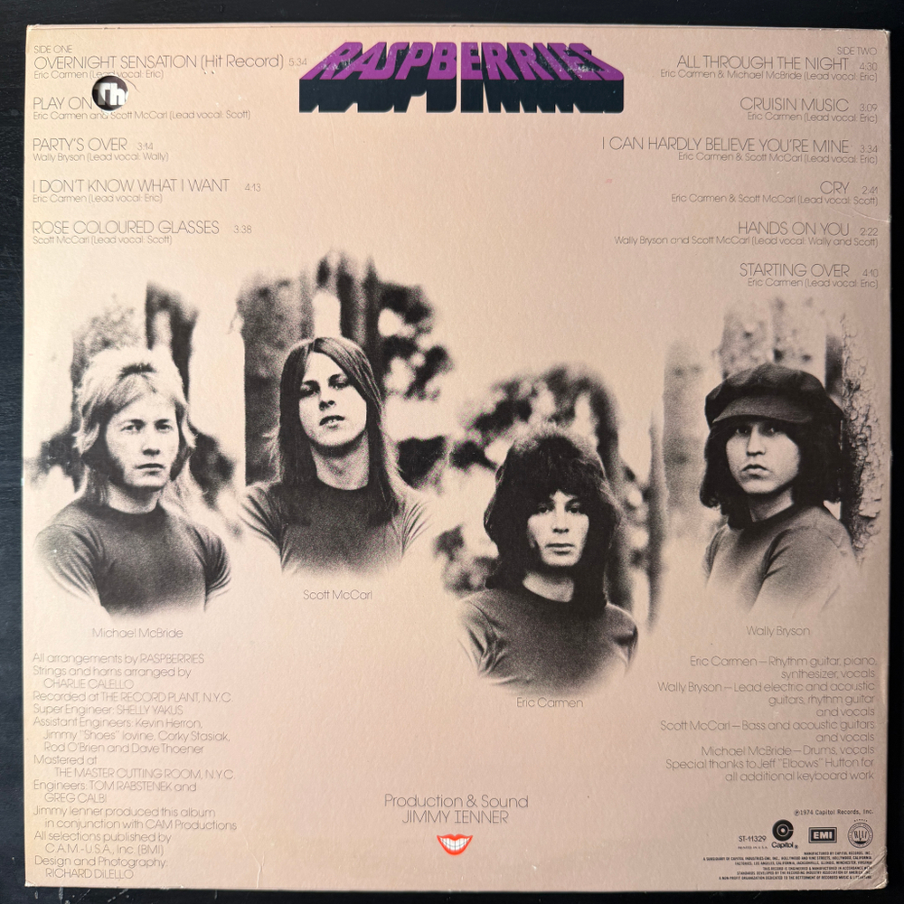 Raspberries ‎– Starting Over (США 1974г.) Т