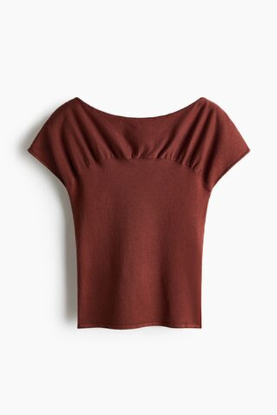 Топ с рукавами-крылышками и сборками - H&M