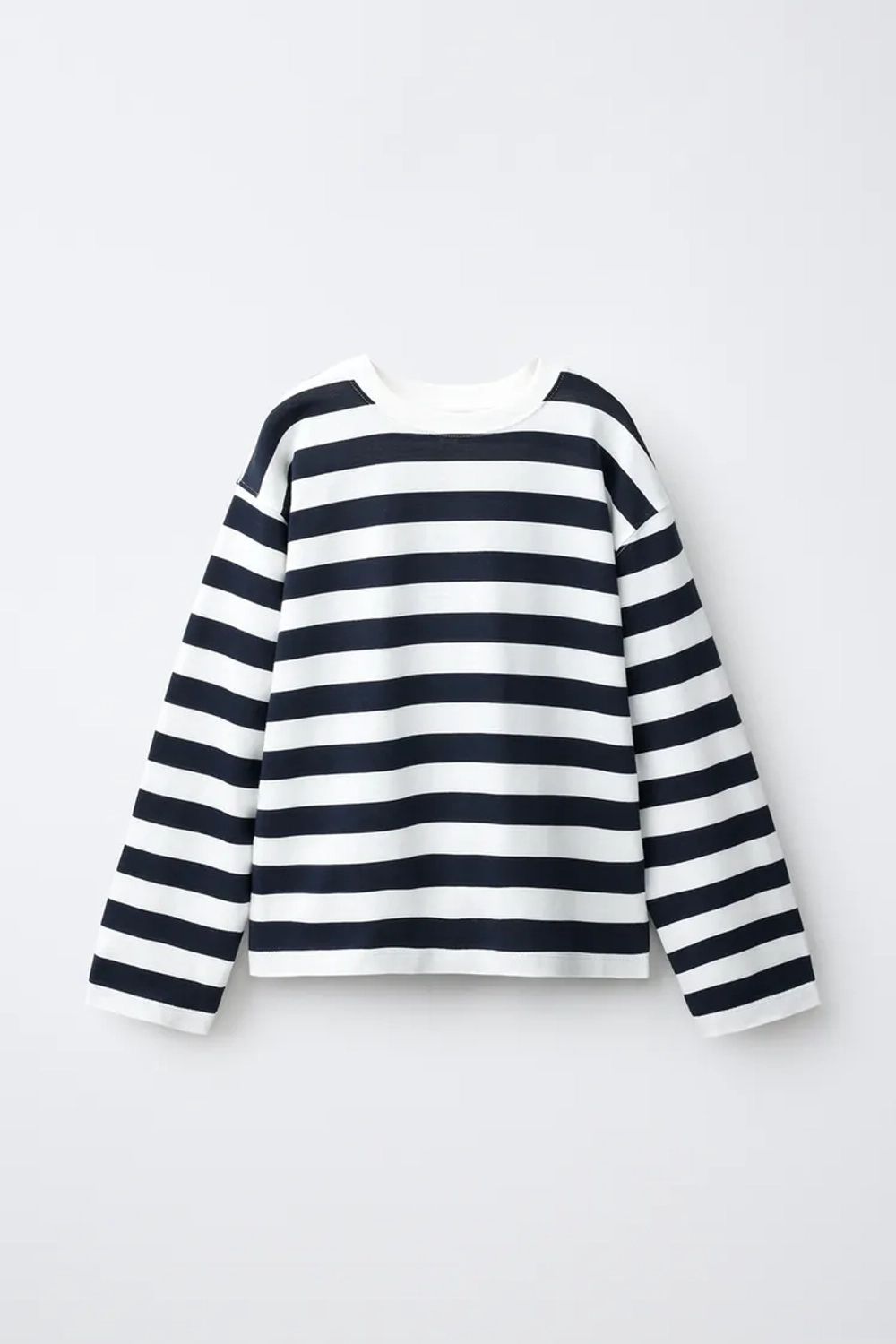 ZARA ФУТБОЛКА В ПОЛОСКУ, СИНИЙ/БЕЛЫЙ