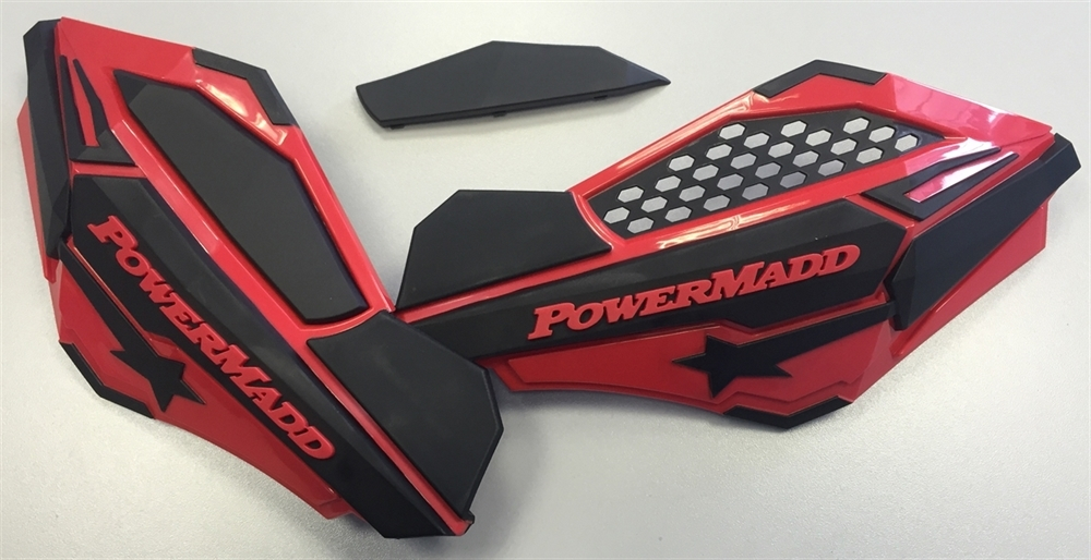 Ветровые щитки для квадроцикла "PowerMadd" Серия Sentinel, красный/черный