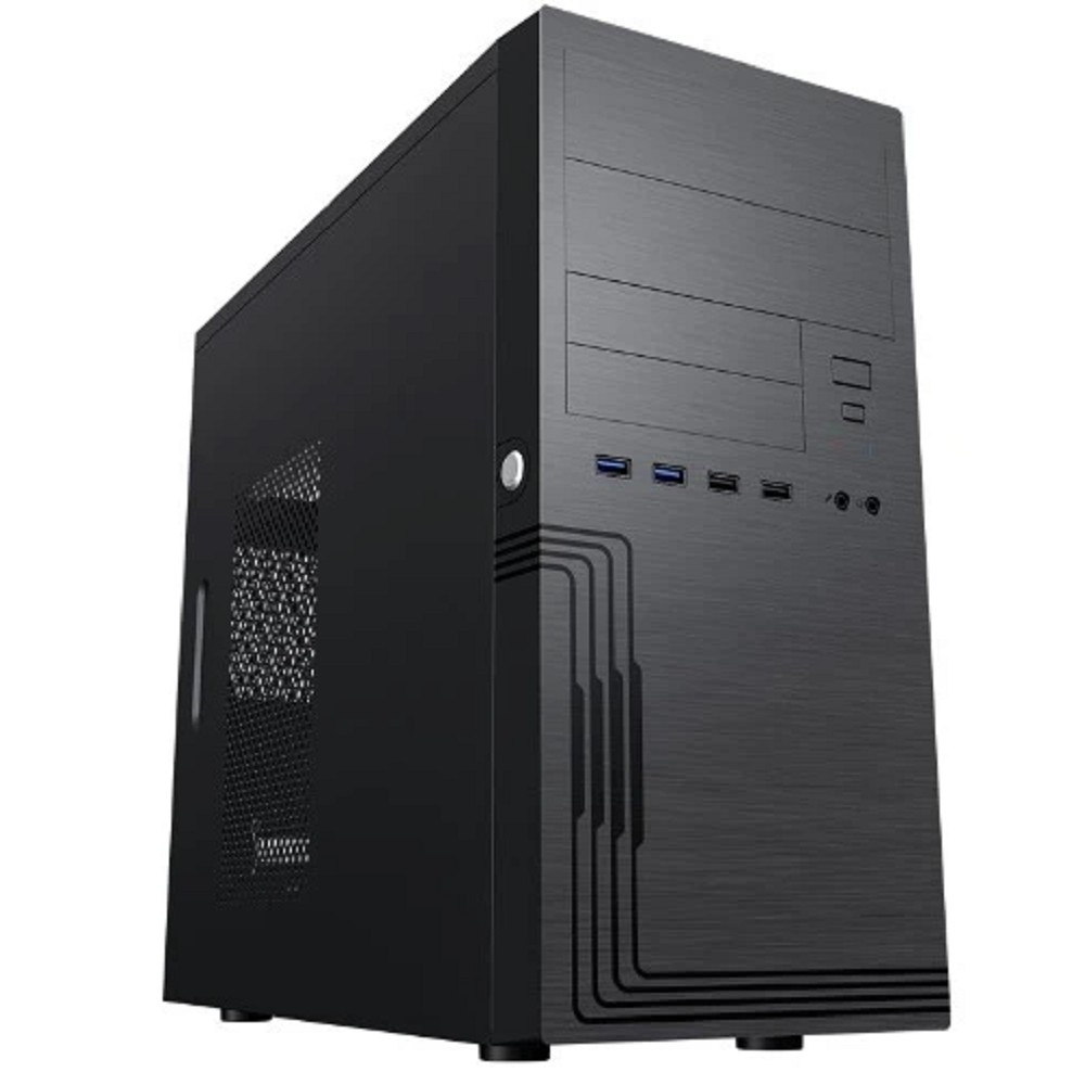 Корпус для компьютера ES555BK PM-500ATX-F U3*2+U2*2 +2*combo Audio (PSU Powerman) [6184134]