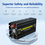 Инвертор 12V-220V 4000W черный  Lvyuan модиф.синусоида
