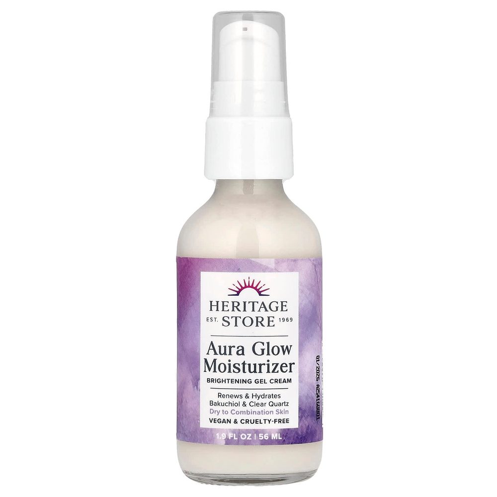 Heritage Store, Aura Glow Moisturizer, осветляющий гель-крем, 56 мл (1,9 жидк. унц.)