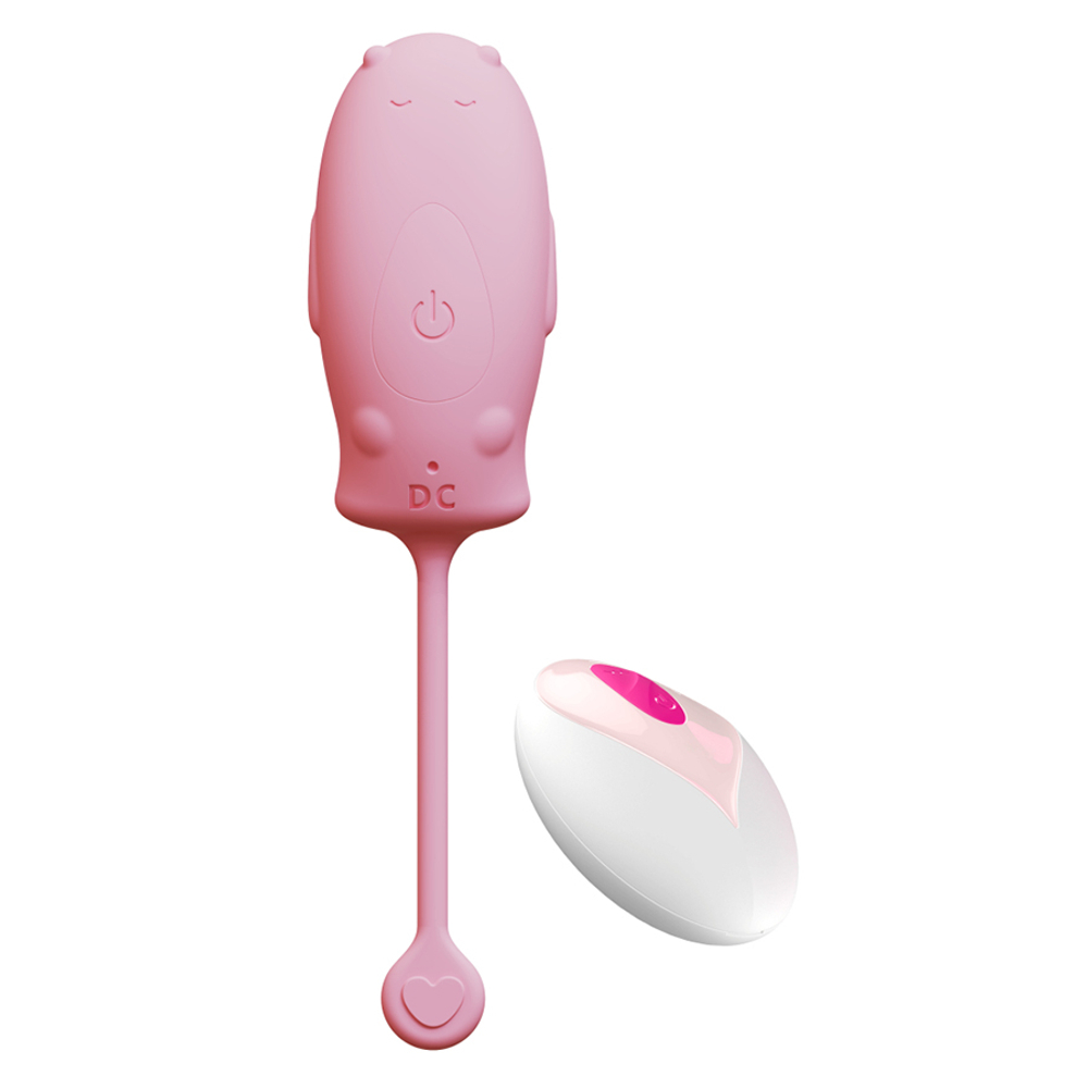 Розовое виброяйцо в виде котенка с пультом ДУ Secwell Cute Cat Vibrator SW1079