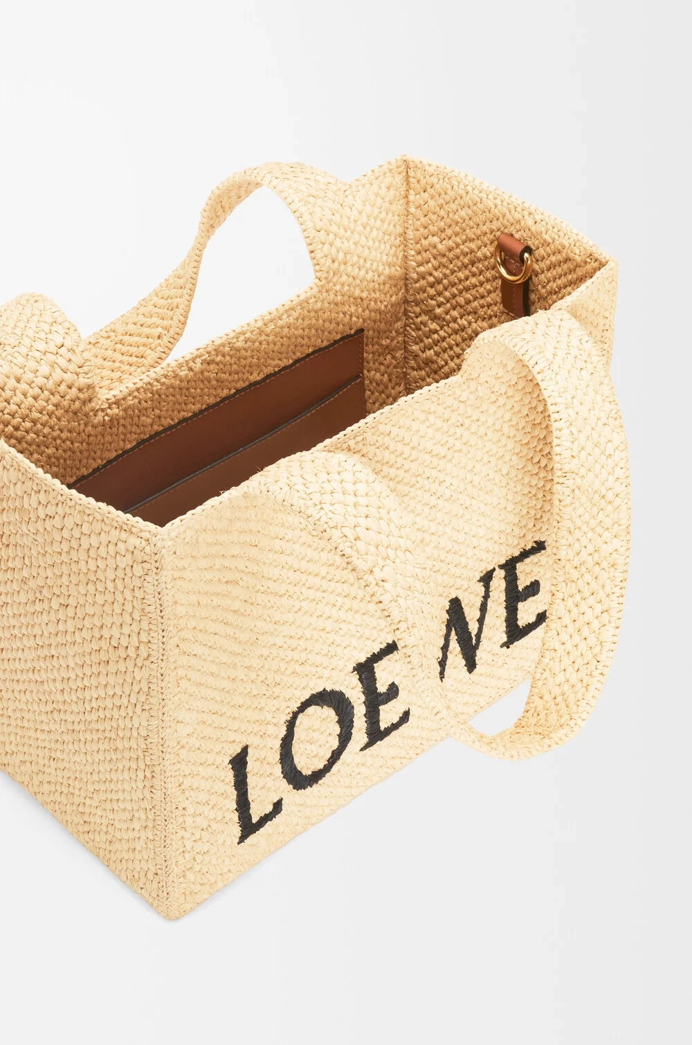 Loewe Средняя сумка-тоут LOEWE Font из рафии, натуральный