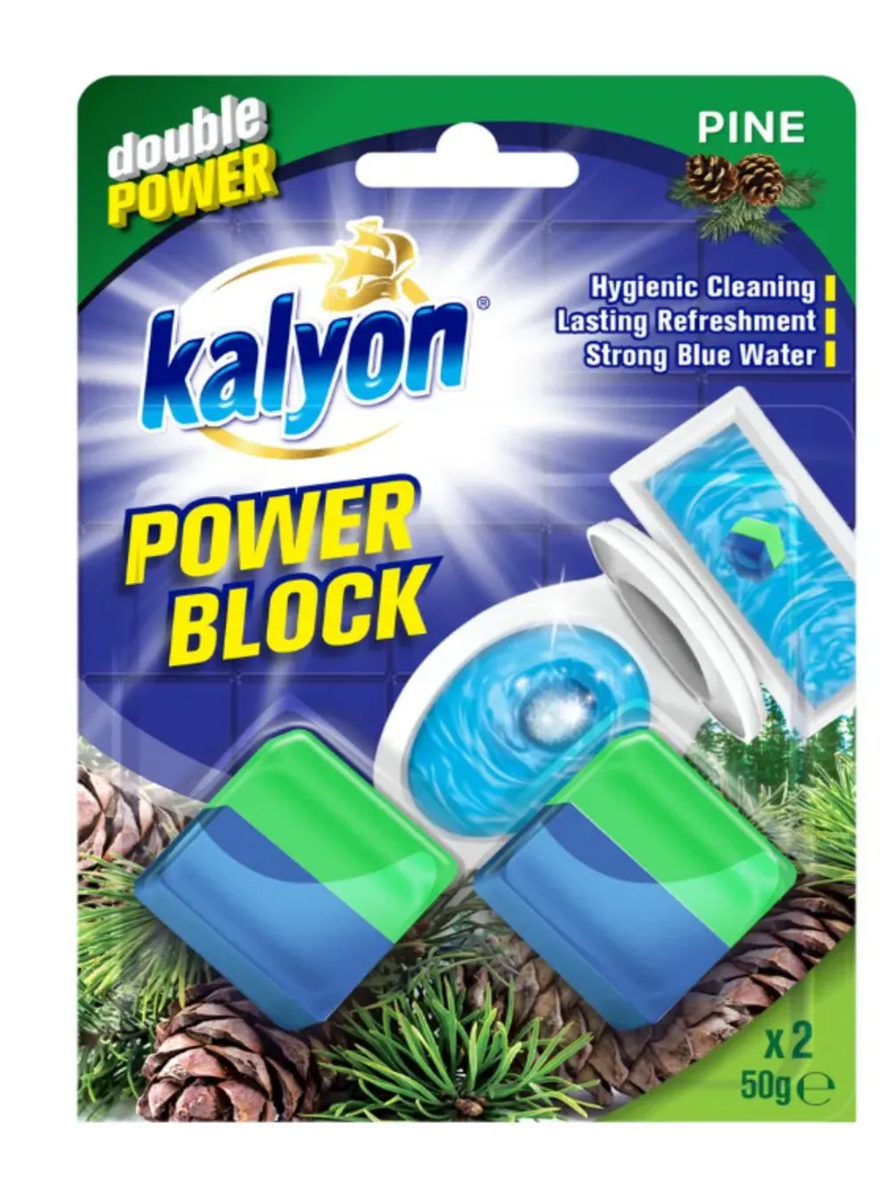 Кубики для туалетного бочка KALYON Сосна 2шт