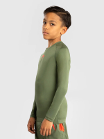 Рашгард детский Venum Contender Army Green/Orange L/S