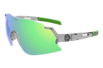 Спортивные очки с диоптриями HILX Savage 2.0 Shiny Crystal Grey Green / Green Mirror Lens