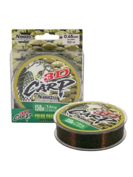 Леска 3D Carp, L-150 м, d-0,45 мм 3D Camo