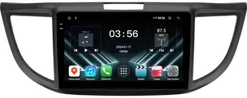 Магнитола для Honda CR-V 4 2012-2016 (большая рамка) - FarCar S280 монитор 9.5" IPS на Android 13, CarPlay