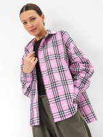 Рубашка Esthetic Code 22904 клетка розовый с чёрным Like burb