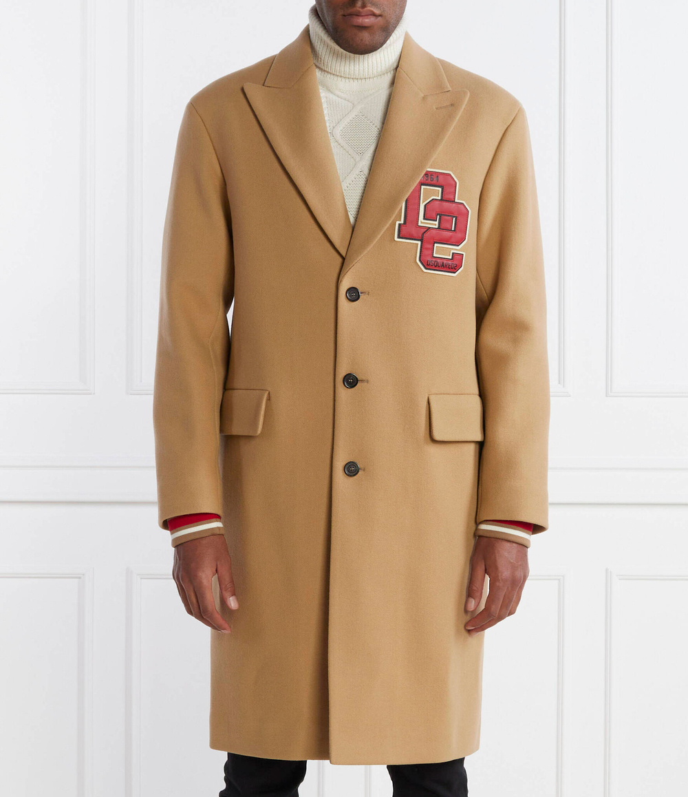 Хлопковое пальто Dsquared2 - светло-коричневый(S71AA0440 S78134)