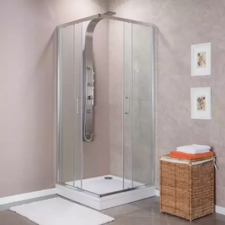 Душевой уголок Aquanet Alfa Cube NAA1142 100x100, прозрачное стекло