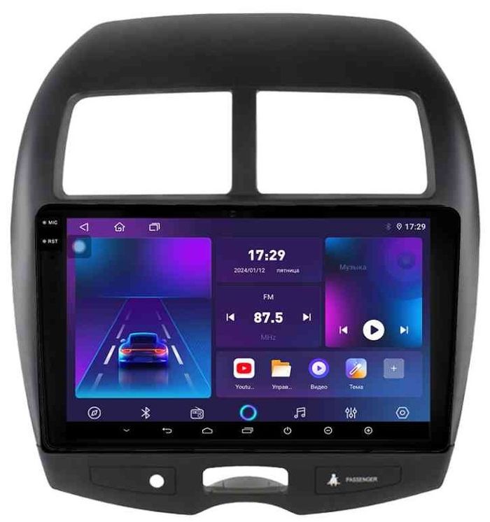 Магнитола для Mitsubishi ASX 2010-2016, Peugeot 4008, Citroen C4 Aircross - Parafar PF026RN2K на Android 13, Быстрая, QLED+2K, CarPlay, 4G SIM-слот