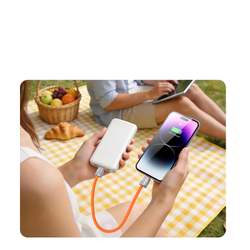 Кабель со съемным ремешком, разъемом USB-C на Lightning, быстрая зарядка 27W, длина 30см, оранжевый цвет, серия LCBA Series от Dux Ducis