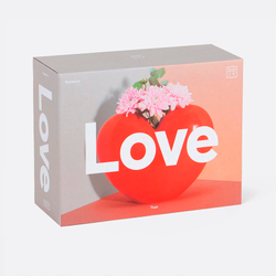 Ваза для цветов 15.5см Doiy Love красная