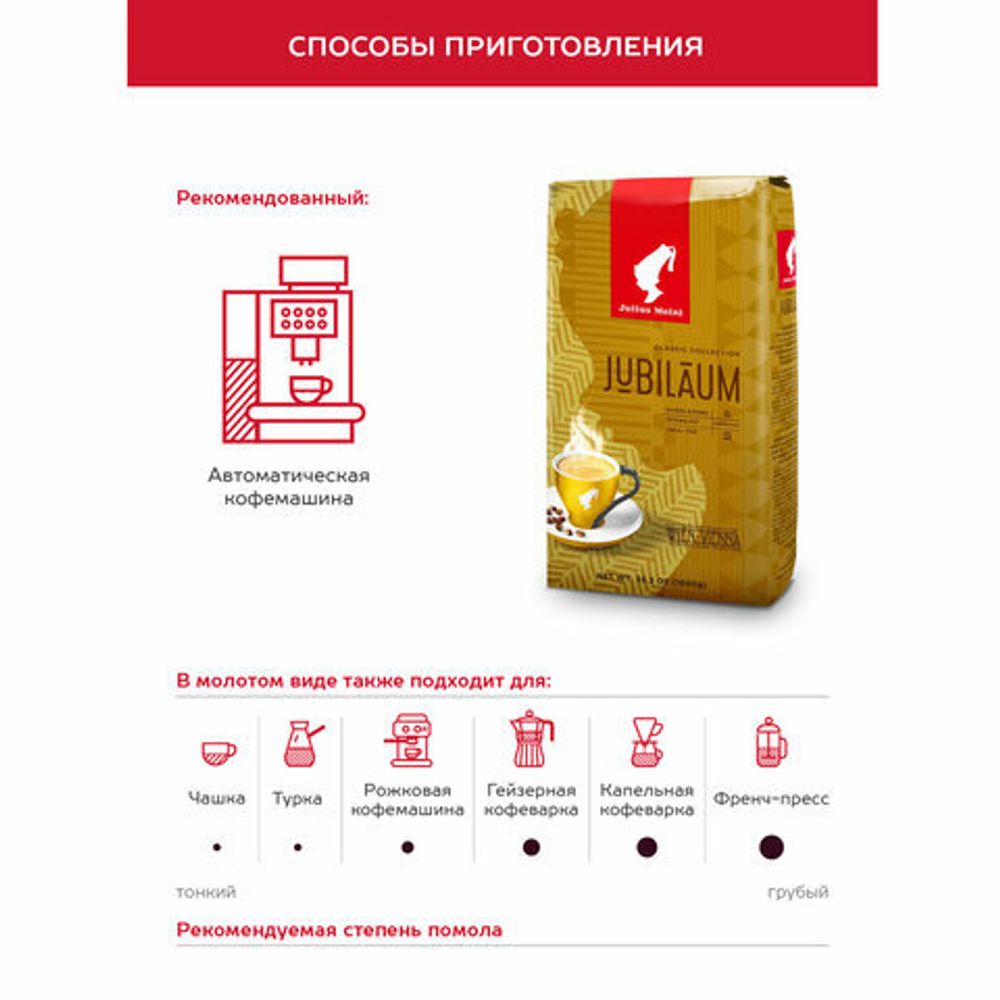 Кофе в зернах JULIUS MEINL "Jubilaum Classic Collection" 1 кг, ИТАЛИЯ, 94478