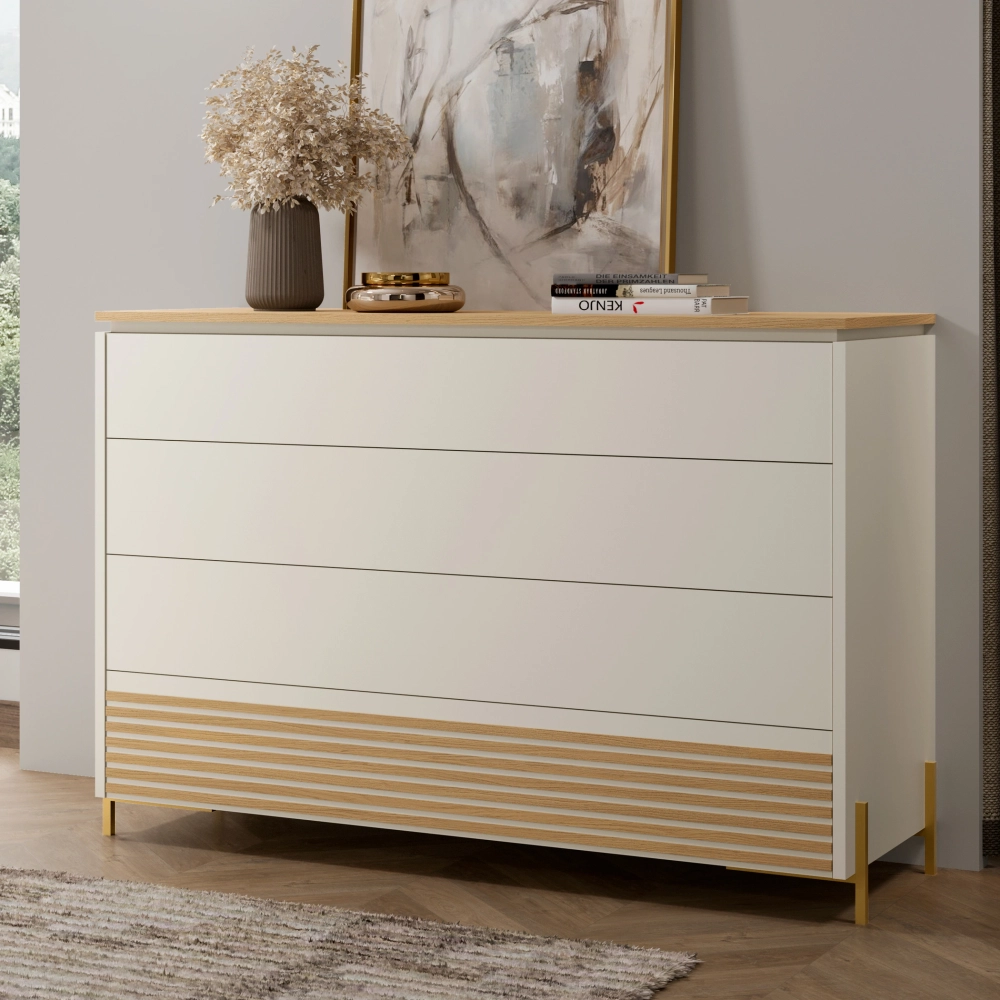 Комод на ножках NOA 2061 Neutro/Lacado Branco IDC Mobiliario