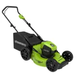 Газонокосилка аккумуляторная Greenworks Арт. 2514407UB, 40V, 46 см, бесщеточная, c 1хАКБ 4 Ач и ЗУ — фото 2