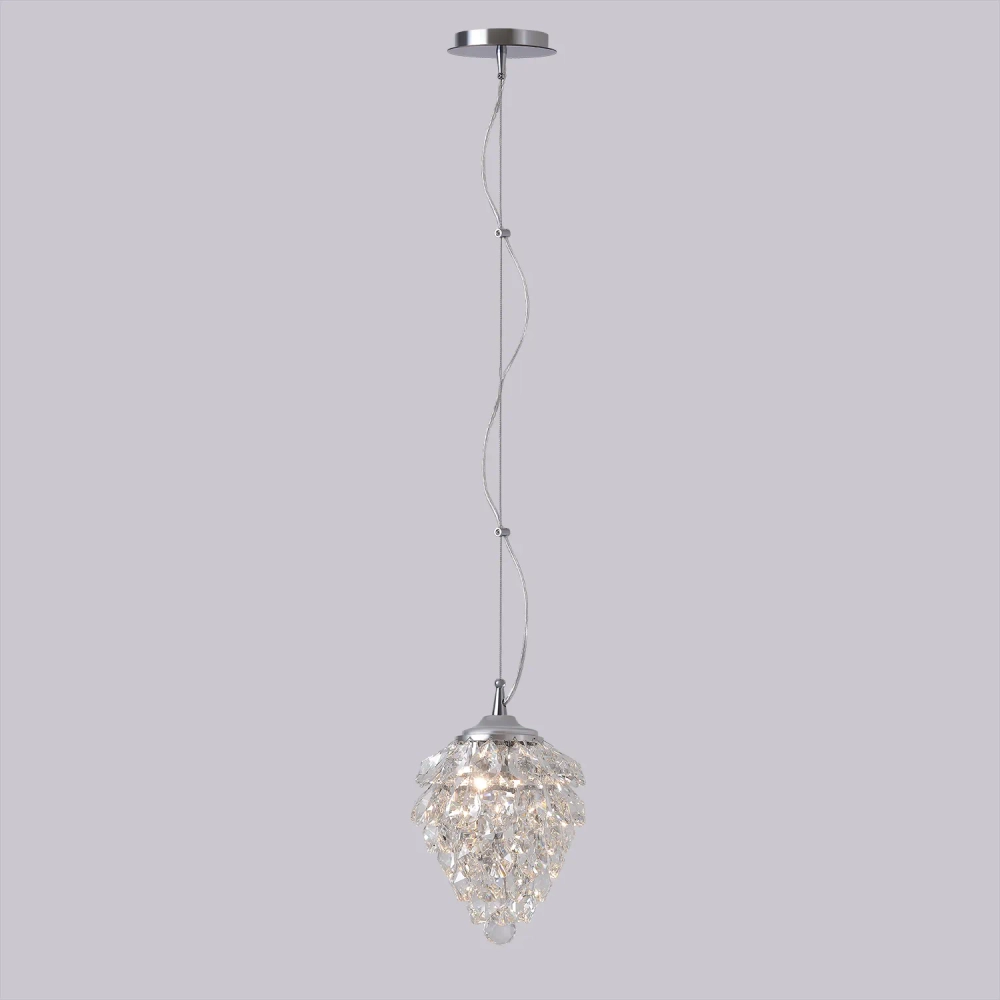 Светильник подвесной Crystal Lux CHARME SP2 CHROME/TRANSPARENT
