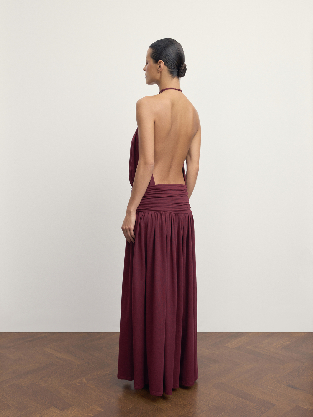 Платье "Naked Bordo" бордовый