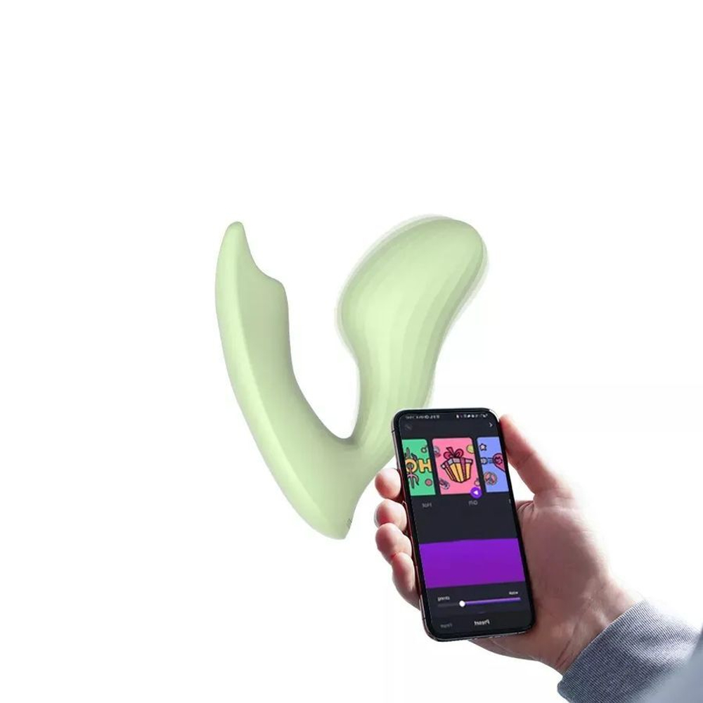 Зеленый вибратор Magic Motion Umi - 9,5 см. (Цвет: зеленый)
