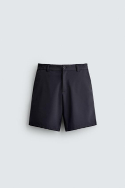 ZARA КОМФОРТНЫЕ ТЕХНОЛОГИЧНЫЕ ШОРТЫ, МОРСКОЙ СИНИЙ