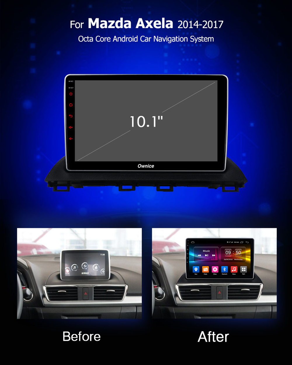 Установочный комплект для MAZDA 3 10.2013+  KUBERG OL-1502