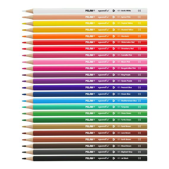 Rəngli karandaş \ Цветные карандаши BOX 24 WATER SOLUBLE COLOURED PENCILS