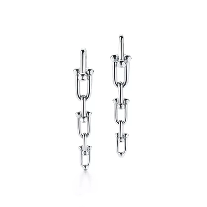 Серьги цепочки из серебра 925, Tiffany 💠Hard Wear
