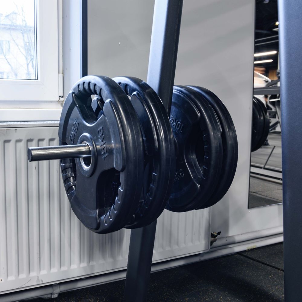 Диск обрезиненный (три хвата, черный) D51 мм PROFI-FIT 15 кг