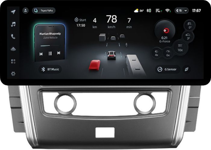 Магнитола для Nissan Patrol Y62 2010-2019 (экран климата внизу) - Teyes CC4PRO монитор 12.3" 2K QLED + рамка 9, Android 13, Быстрейшая, Snapdragon 778G, ИИ, CarPlay, DSP, 4G SIM-слот