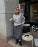Пуловер "Зое" из кашемира с мериносом серого цвета