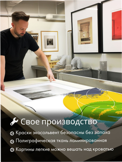 Картина Бирюзовая гармония модульная 50x70см 3шт.