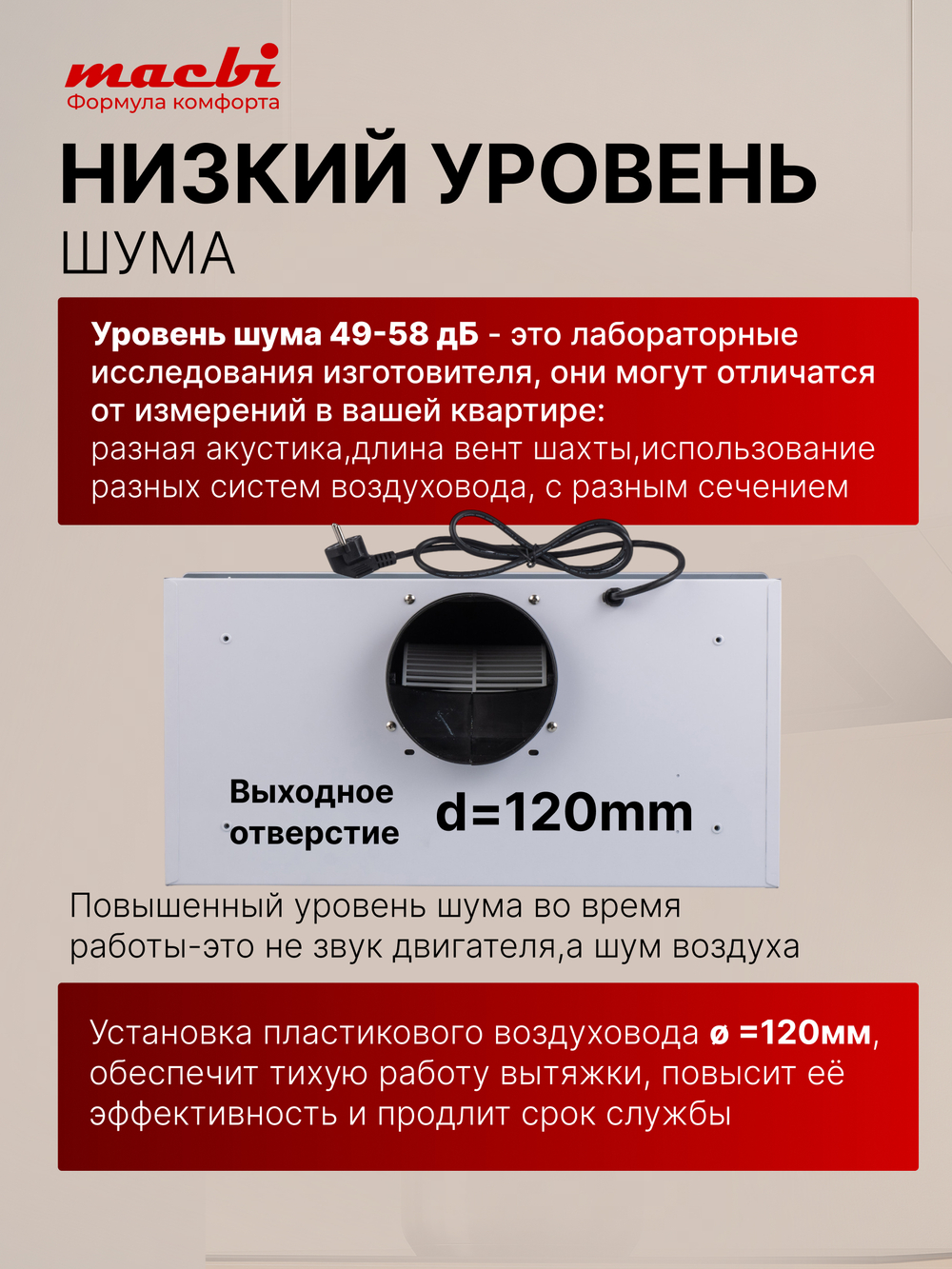 Вытяжка встраиваемая MACBI M-Box-G 60R WHITE белое стекло 850 м3/ч +ПДУ