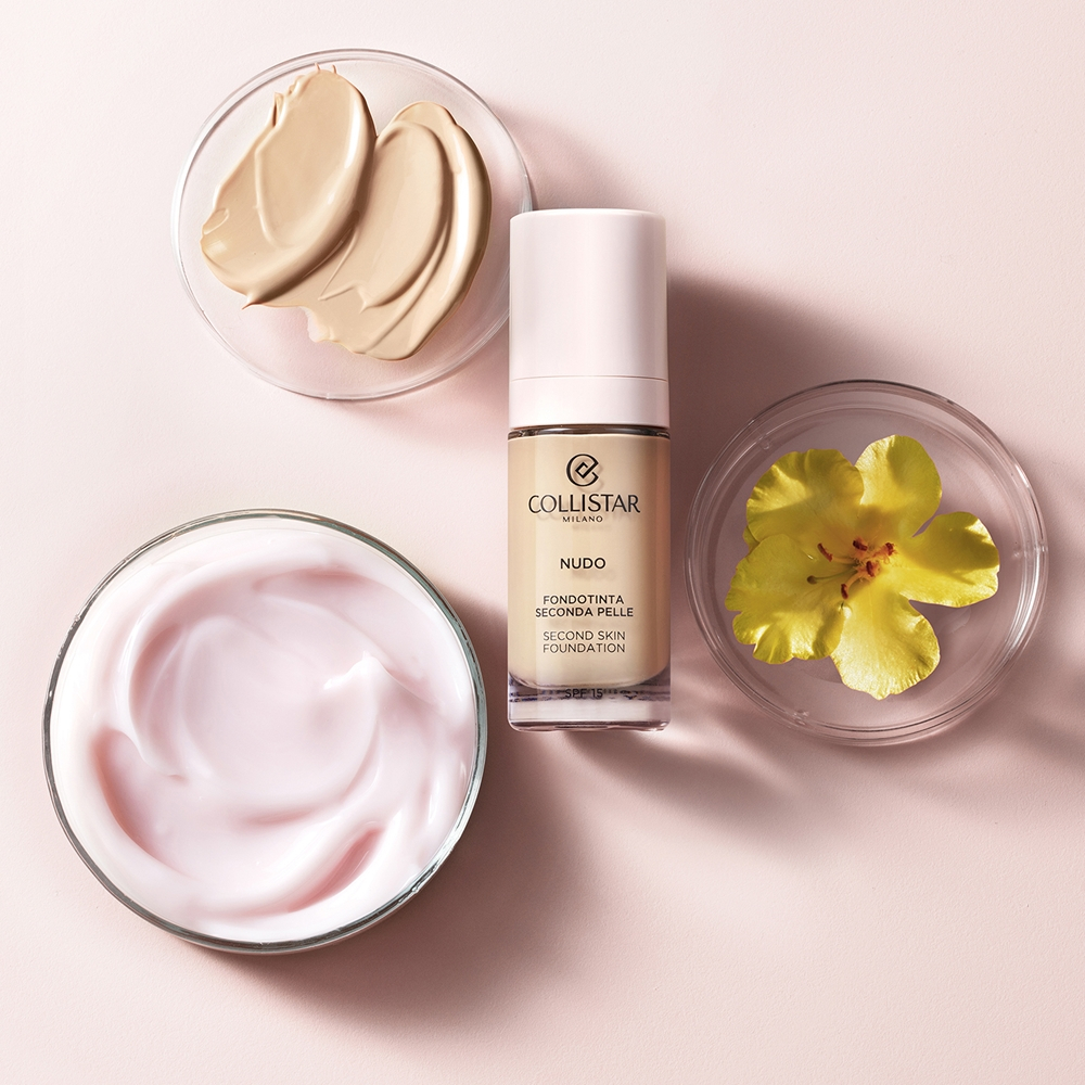 Collistar NUDO Second Skin Foundation SPF 15 - Розовый осветляющий увлажняющий тональный крем с эффектом сглаживания оттенок 2R Beige Rosato, 30 ml