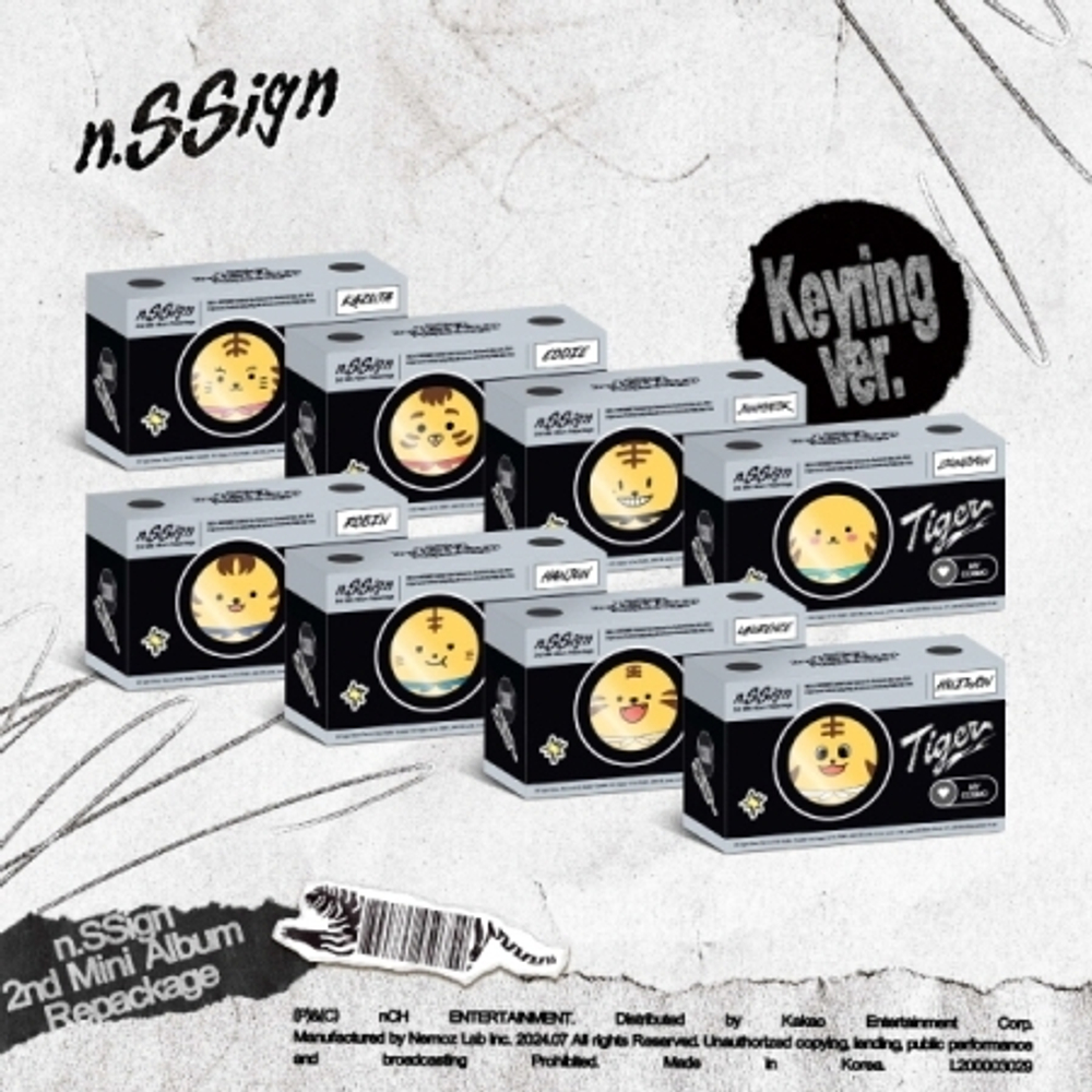 Альбом n.SSign - Tiger 2nd Mini Album LIMITED Edition Repackage NFC KEYRING RANDOM Version