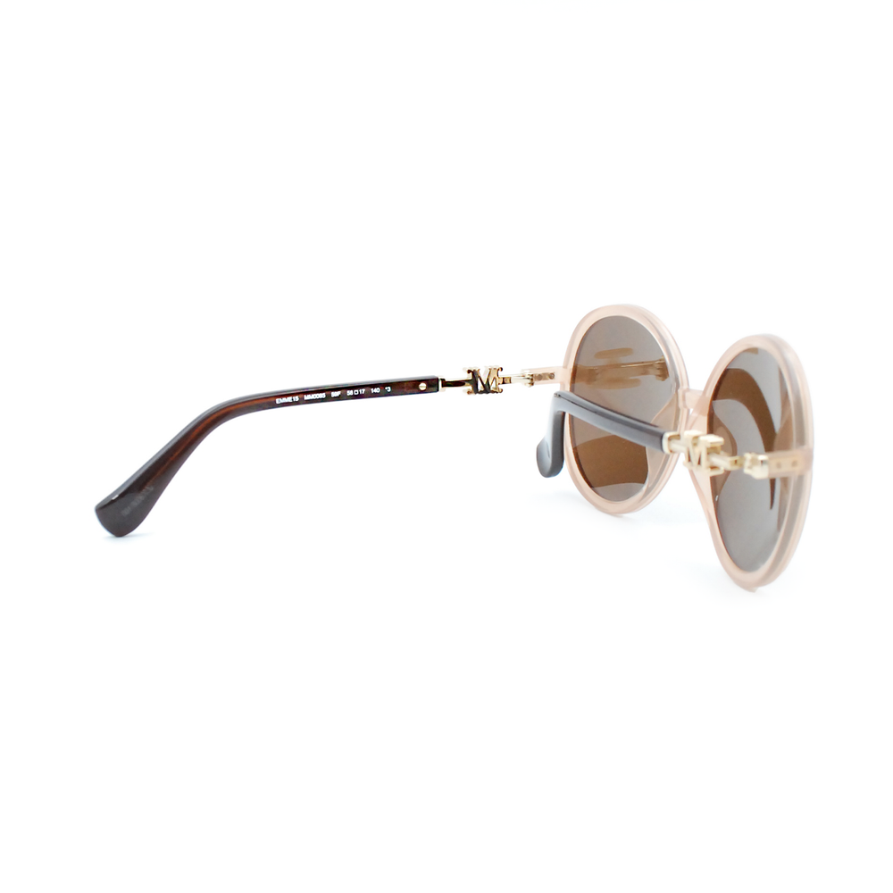 Солнцезащитные очки MaxMara 0065 59F круглые светло-коричневые
