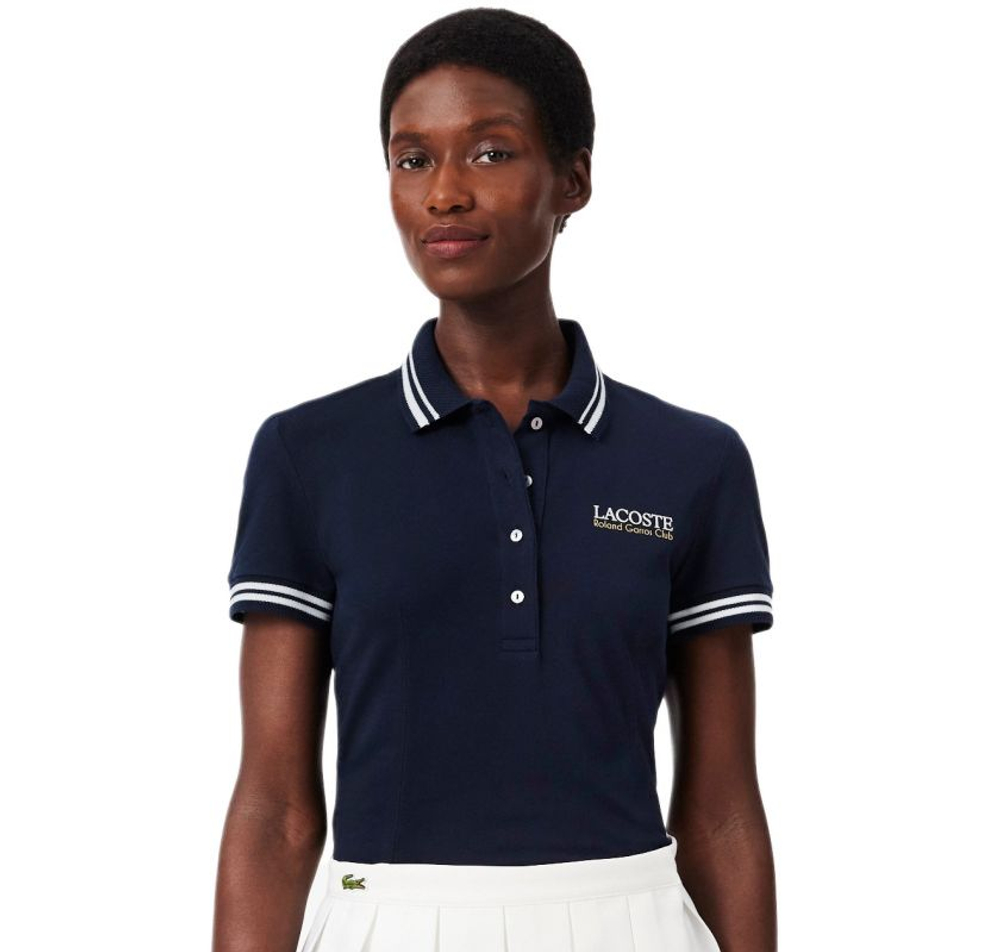 Женское поло Lacoste Roland-Garros Edition Petit Pique - navy blue
