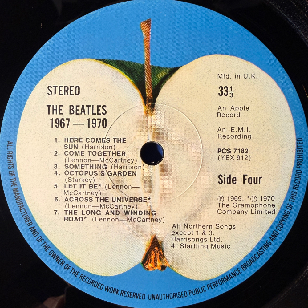 The Beatles ‎– 1967-1970 2LP (Англия 1973г.)