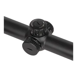 Прицел Gaut Obsidian 1-8x24, сетка 39, 1/2 МОА - барабанчики ввода поправок крупным планом