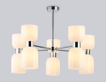 Люстра на штанге 10*E14 LH56083 хром High Light Modern Ambrella