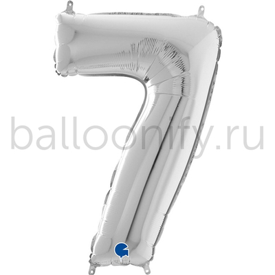 Шар ЦИФРА 7 Silver 26" 66 см