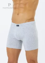 Трусы мужские боксеры удлинённые для больших мужчин Pantelemone PMHLB-139, серый меланж