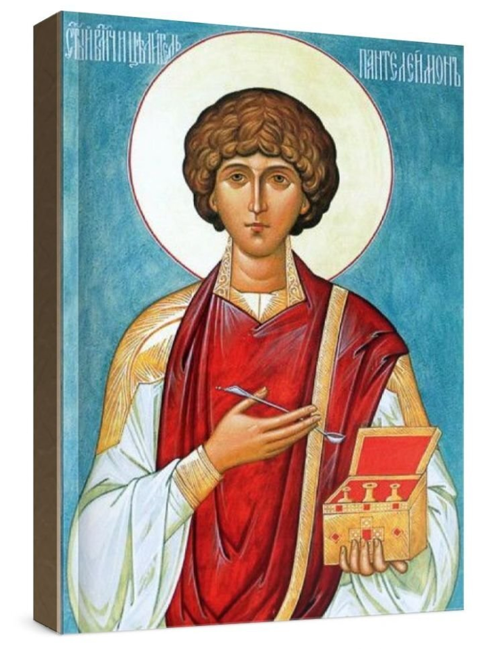 Пантелеймон Целитель (рукописная икона)