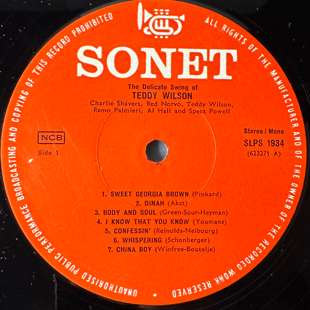 Teddy Wilson ‎– The Delicate Swing Of Teddy Wilson (Скандинавия)