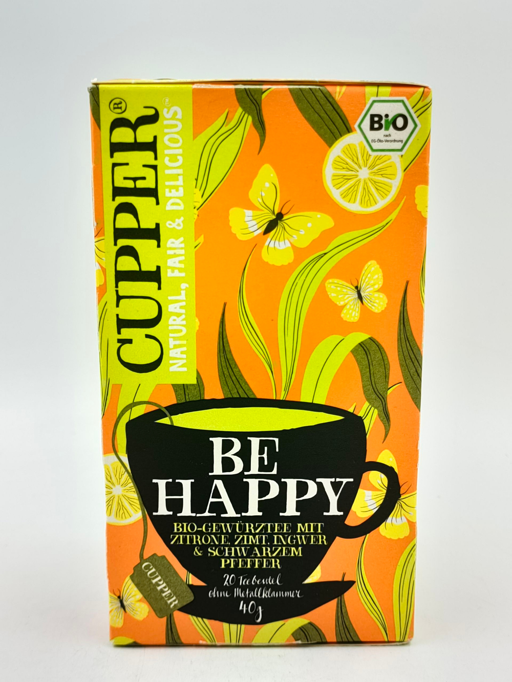 Чай травяной Cupper Be Happy, со специями 20 пакетиков 40 г (из Финляндии)