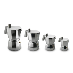 Alessi Алюминиевая турка кофеварка Moka на 9 чашек. DC06/9 FM