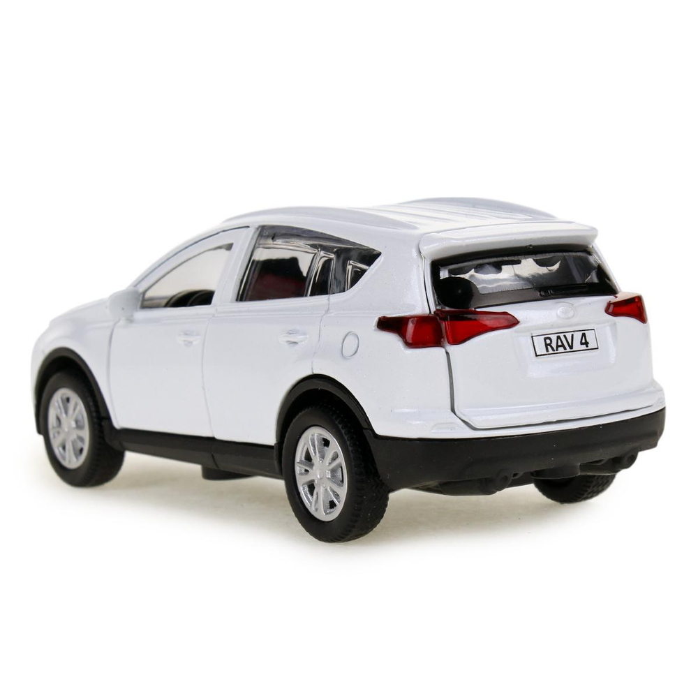 Модель ин. мет. "Toyota Rav4" 12см, двери, багаж, белый, коробка RAV4-WH-WOD (Технопарк)